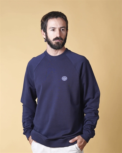 Elsk - Globe Mens Reglan Crewneck Sweatshirt - Dark Navy